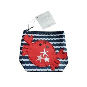 Thirty One Crabby Claws Cool Zipper Snacker Snack Pouch Tote Bag new